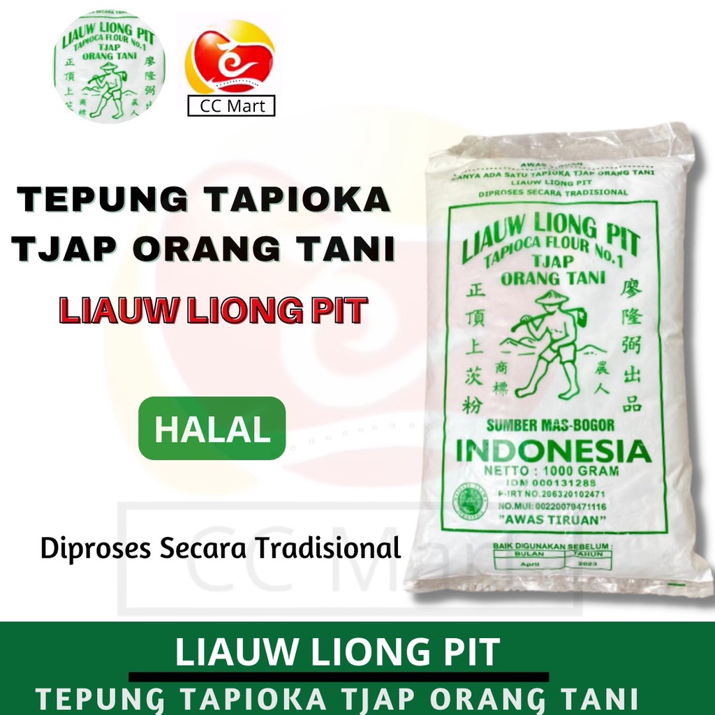 

Liauw Liong Pit Sagu Tani 1Kg / Tepung Orang Tani / Tepung Tapioka / Tepung Sumber Mas / Tapioca Flour / Mian Fen