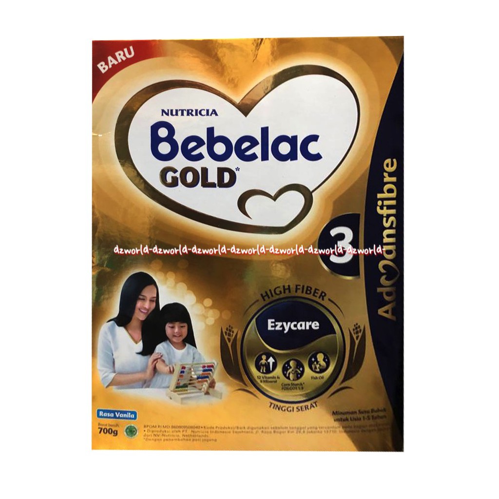 Nutricia Bebelac 3 Gold Rasa Vanila 700gr Susu Bubuk Untuk Mendukung Pertumbuhan Anak 1-5 Tahun