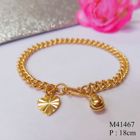 Gelang Tangan Rantai Lapis Emas 24karat Gelang Xuping Cantik M41467