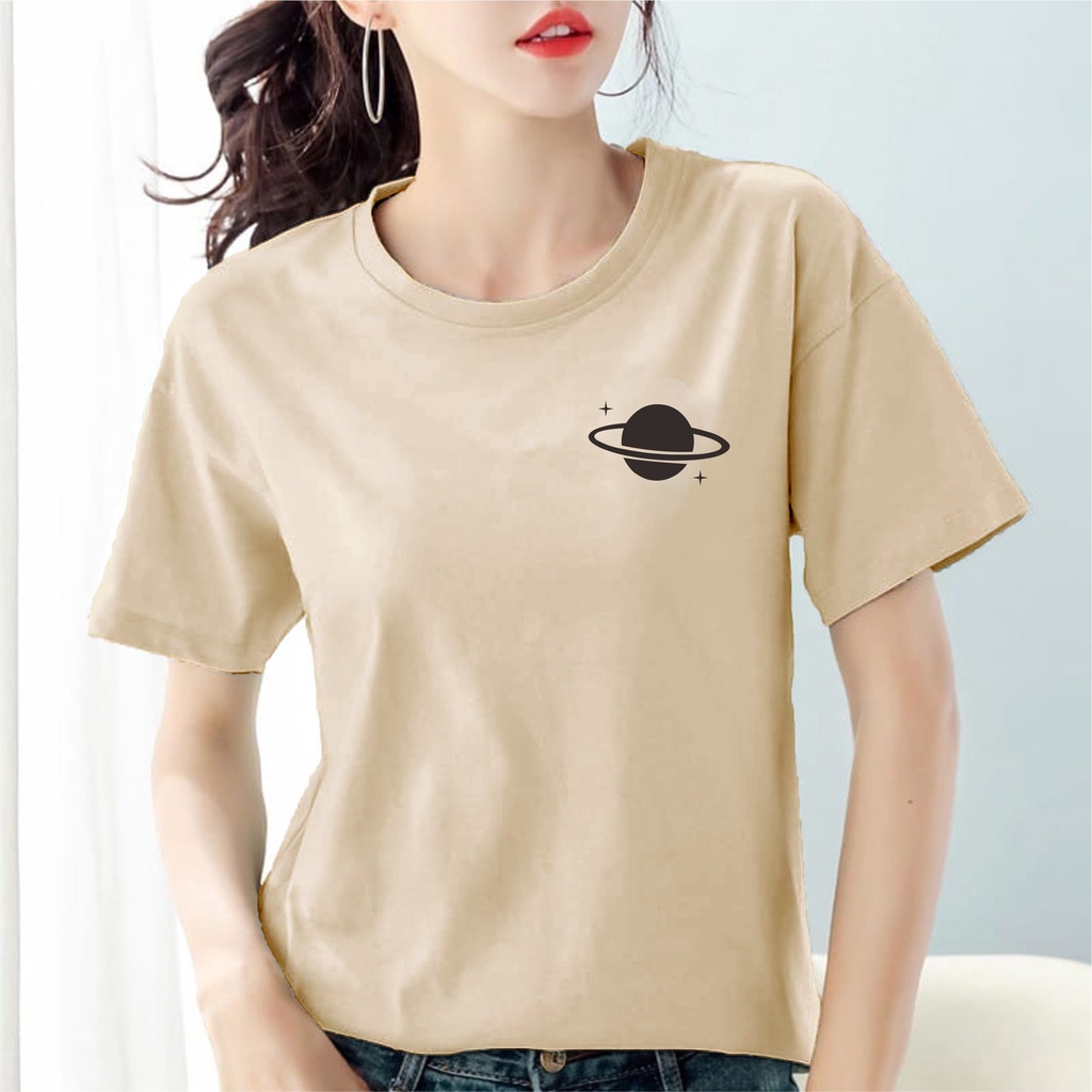 Kaos Wanita Dewasa Poly Cotton Combed 30's / Baju wanita Lengan Pendek / Kaos distro wanita Katun