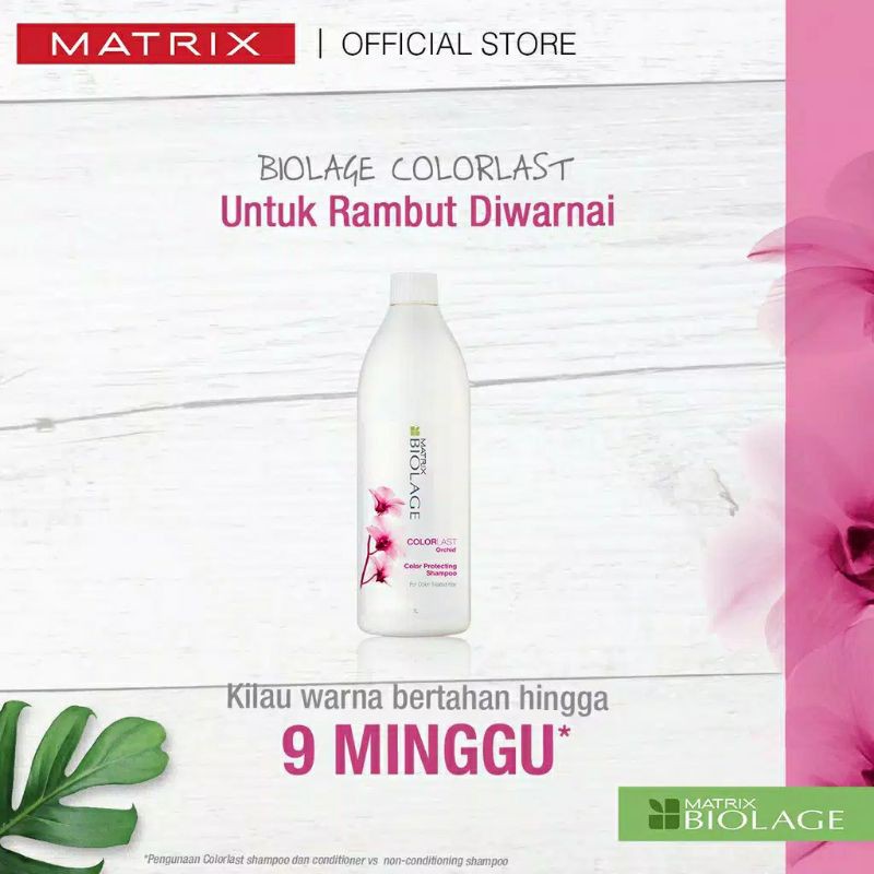 MATRIX SHAMPOO Biolage Colorlast 1000 mL / Shampoo Untuk Rambut Diwarnai