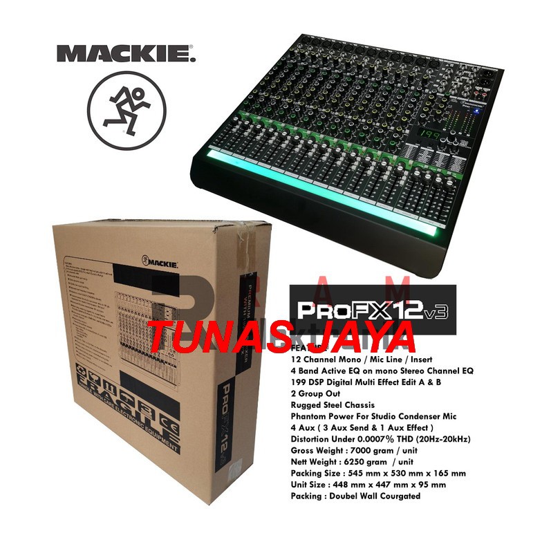 Mixer Audio Mackie 12 Channel PROFX12V3