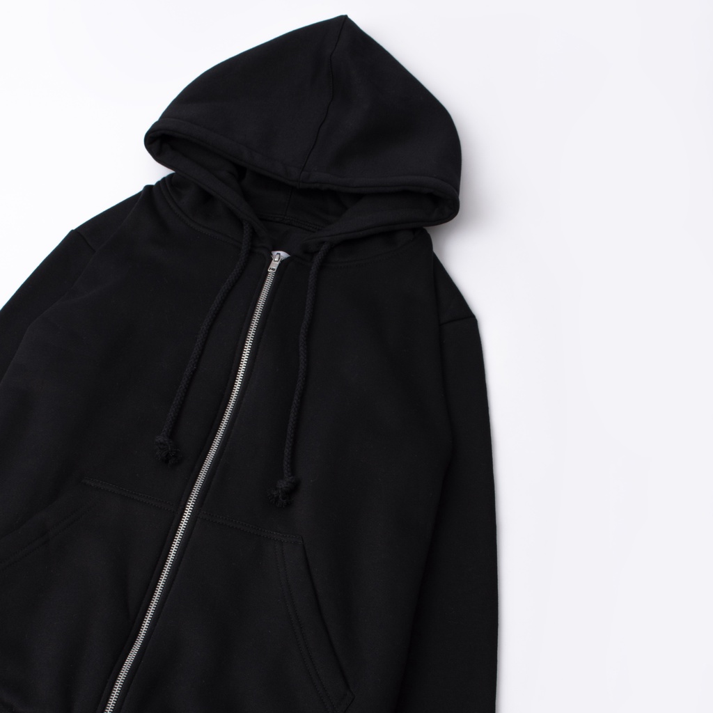 ZIPPER HOODIE BLACK