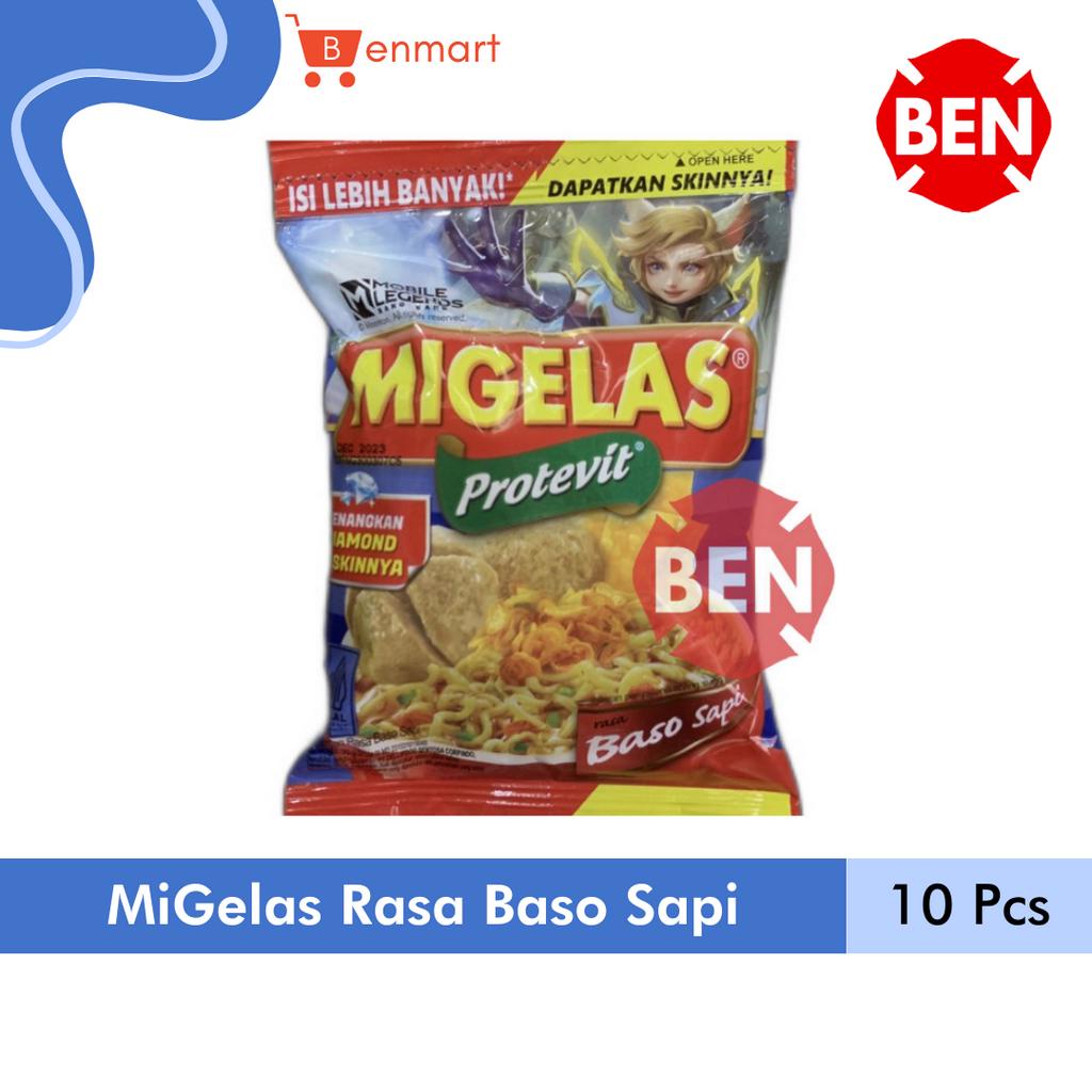 

MIGELAS BASO SAPI 1 Renceng 10 Pcs Mie Mi Gelas Instan Kuah Bakso Dus