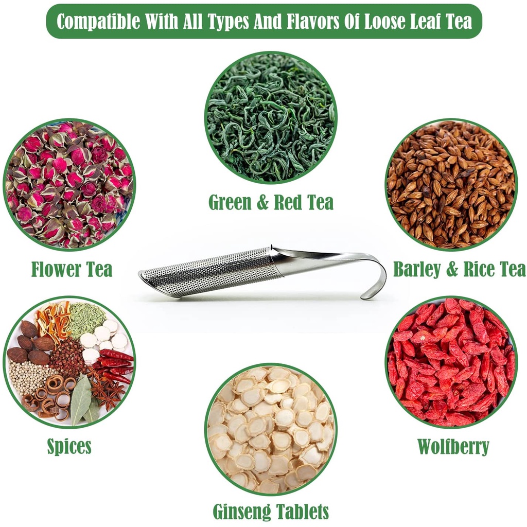 Tongkat Saringan Teh Bahan Stainless Steel Dapat Digunakan Kembali