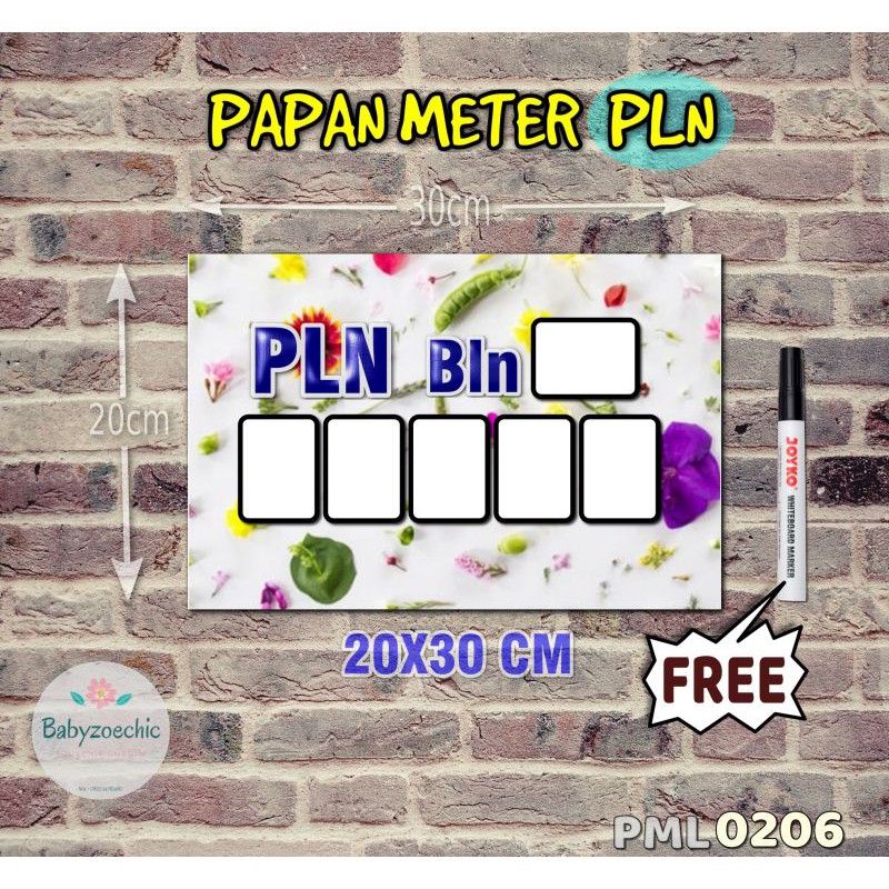 

Zoe Papan Meter Listrik PLN PAM motif Unik - Shabby 06