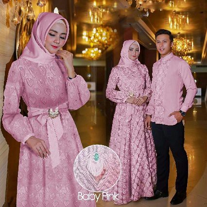 Gamis Couple Wanita Pink Baju Pasangan Shopee Indonesia