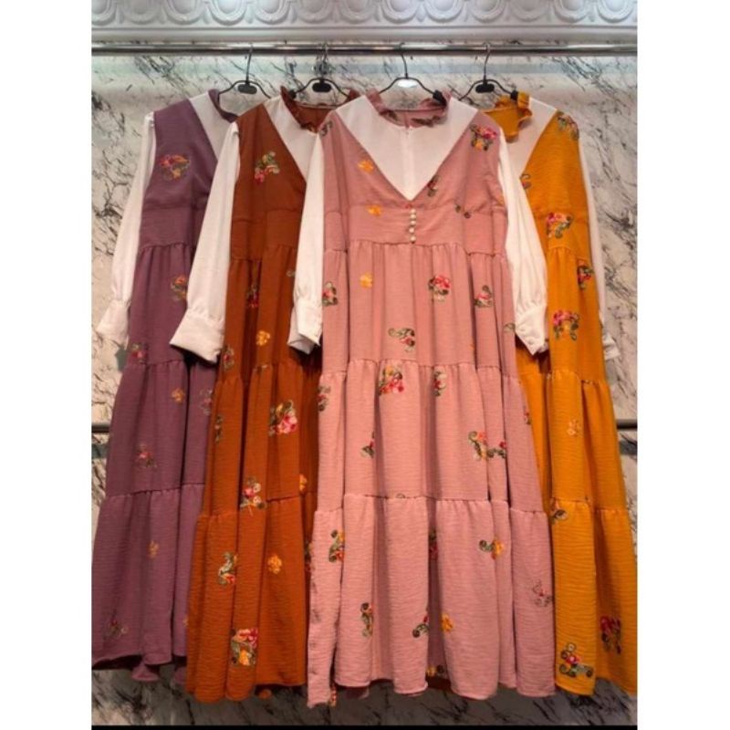 MIUDIS Midi cringkle bordir LD 110 PB 125