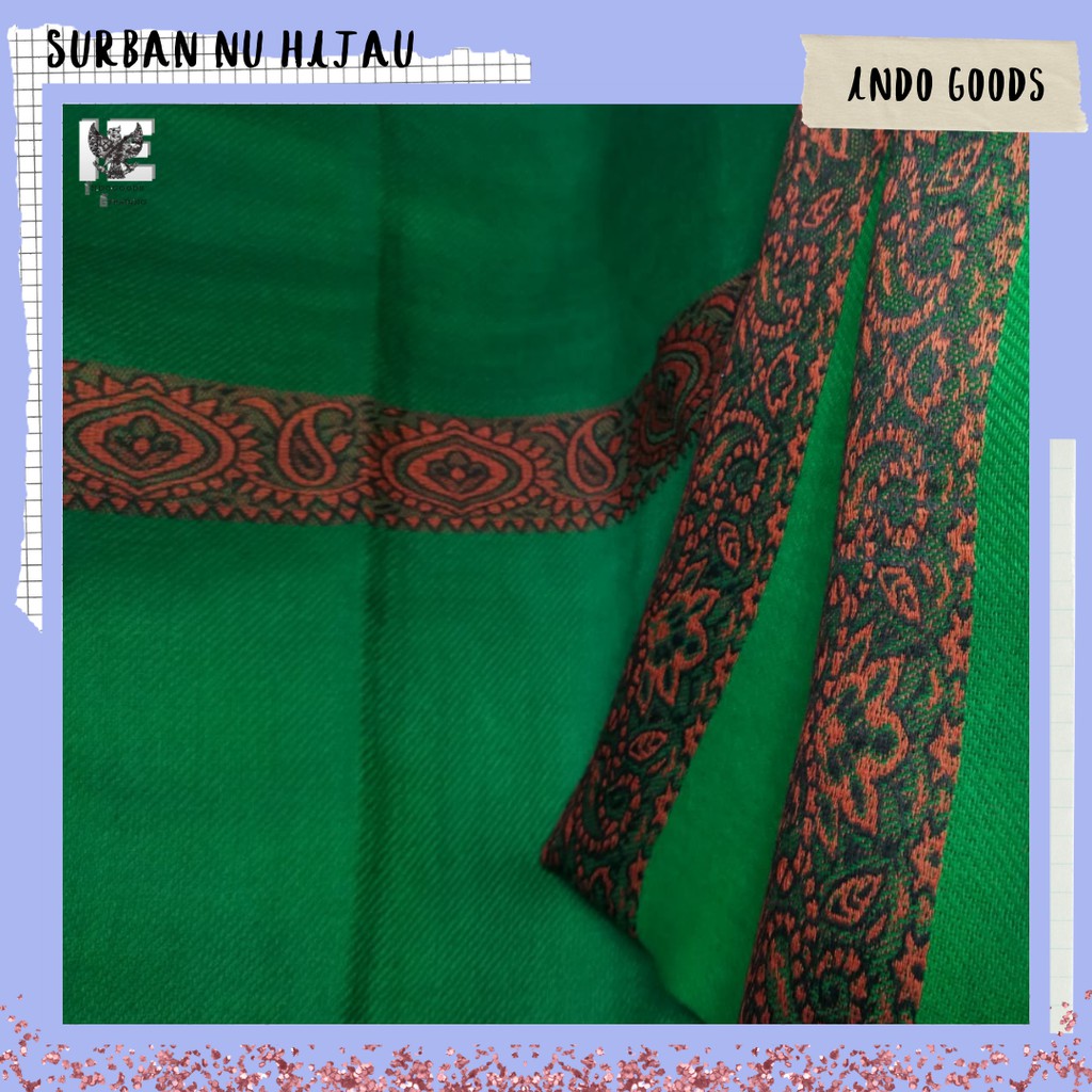 Sorban HIJAU NU l Surban Hijau NAHDLATUL ULAMA Berkualitas [GROSIR/ECER MURAH]-4