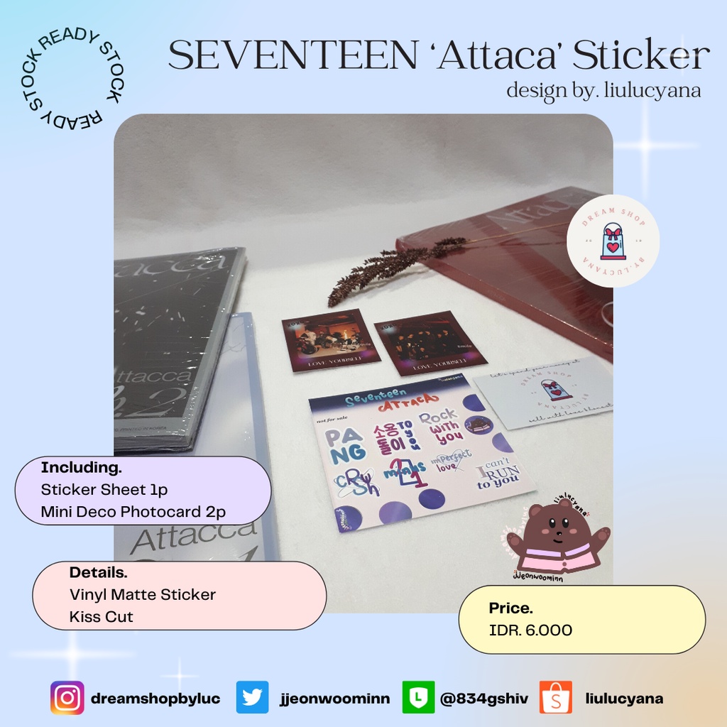 

[READY STOCK] SEVENTEEN Attaca Ver Sticker Fanmade