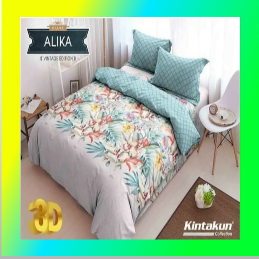 Sprei lembut sprei bulu halus sprei katun sprei kasur sprei tidur sprei kintakun daun palem bunga