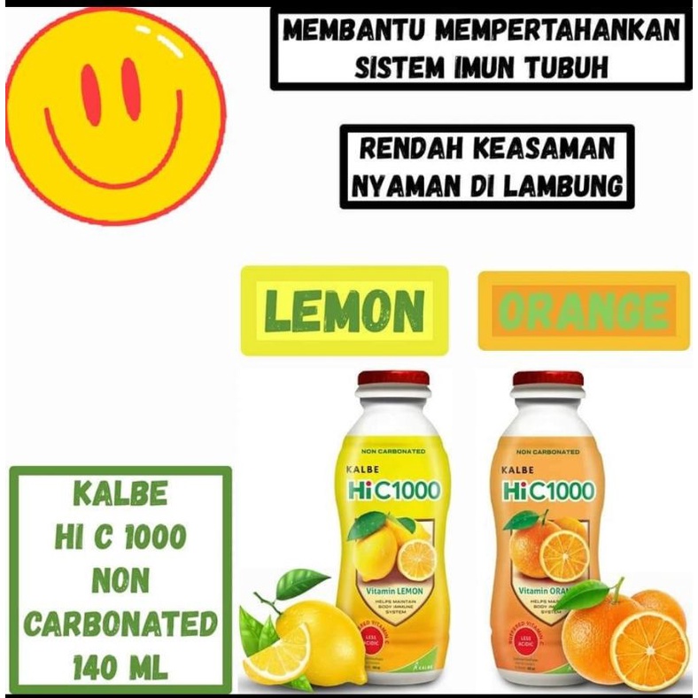 

HiC1000 Kalbe Botol 140ml Orange dan Lemon (Vitamin C siap Minum Jaga Daya Tahan Tubuh ) Tanpa Soda