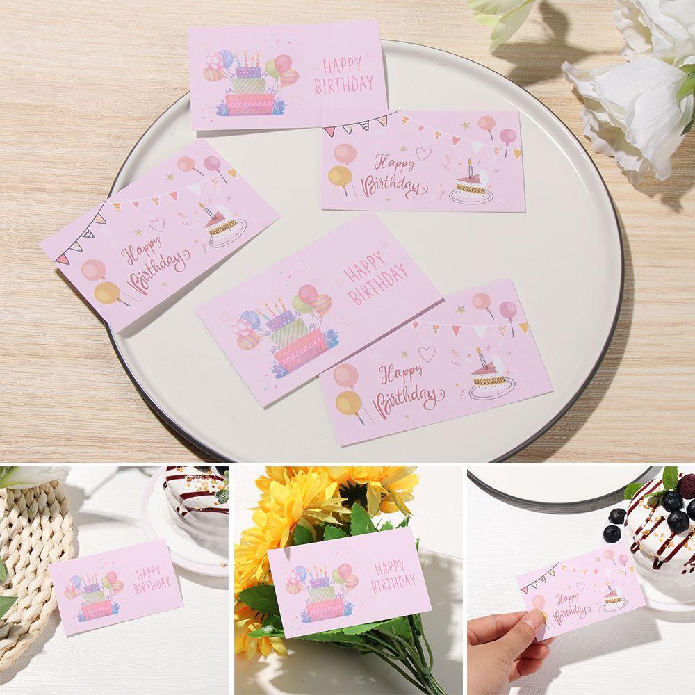 R-flower 30pcs Happy birthday Card Perlengkapan Kartu Undangan Toko Kecil Gift Packet