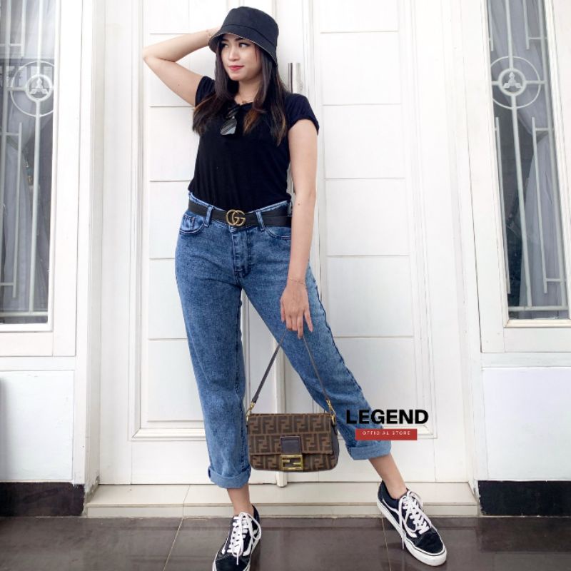 PREMIUM CELANA BOYFRIEND JEANS WANITA CELANA JEANS WANITA KEKINIAN