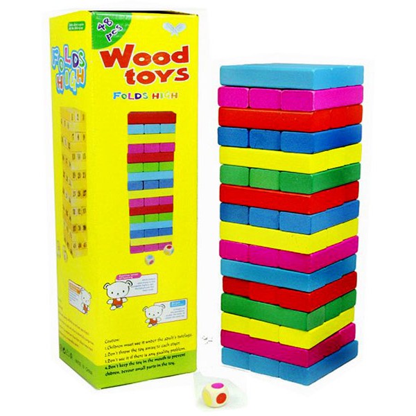 berkualtas WOODEN UNO STACKO / MAINAN KAYU SUSUN / BALOK SUSUN / BLOK FOLDS HIGH