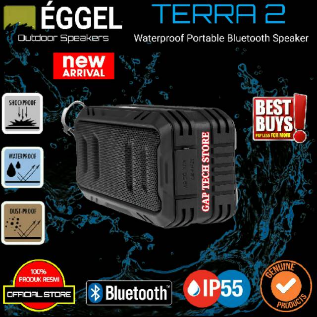 EGGEL TERRA 2
Waterproof Portable Bluetooth Speakers Original