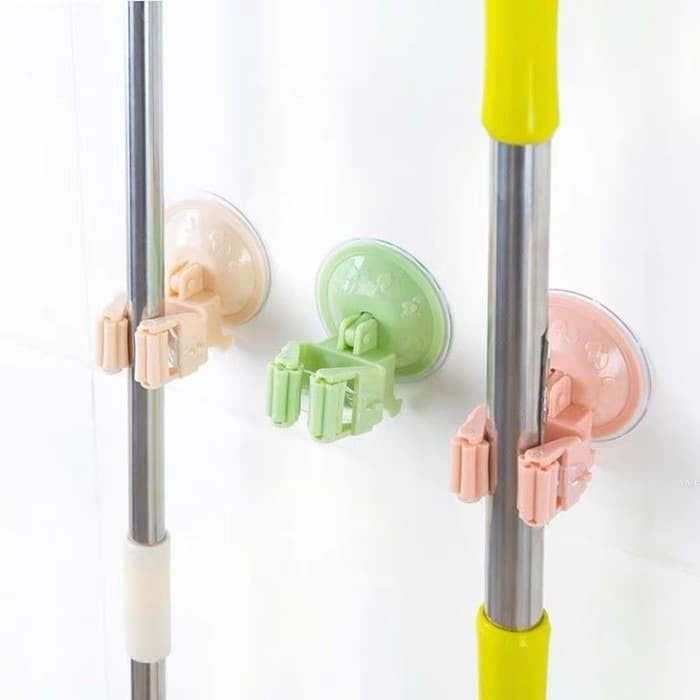 BAROKAH GAMIS FREE 2 PCS Gantungan Sapu Pel Serbaguna broom mop hanger minimalis