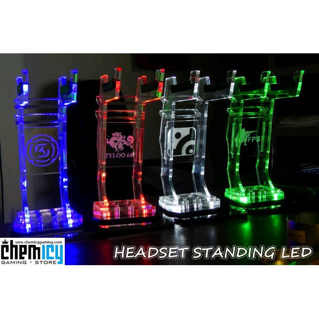 Akrilik Headset Stand with LED + Custom Logo