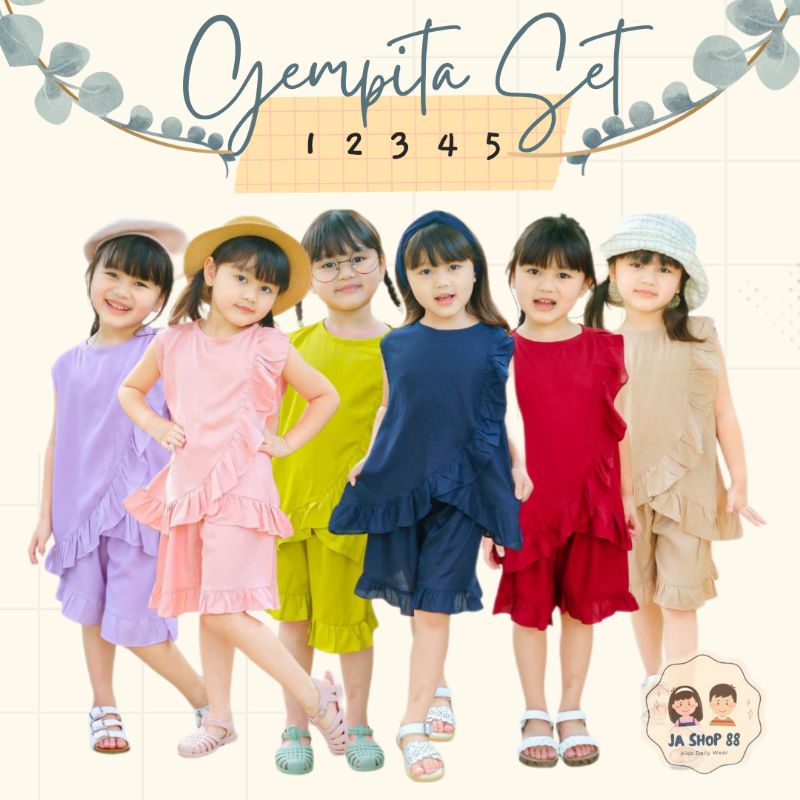 STELAN ANAK USIA 1 2 3 4 5 TAHUN, SET ANAK BAJU ANAK GEMPITA