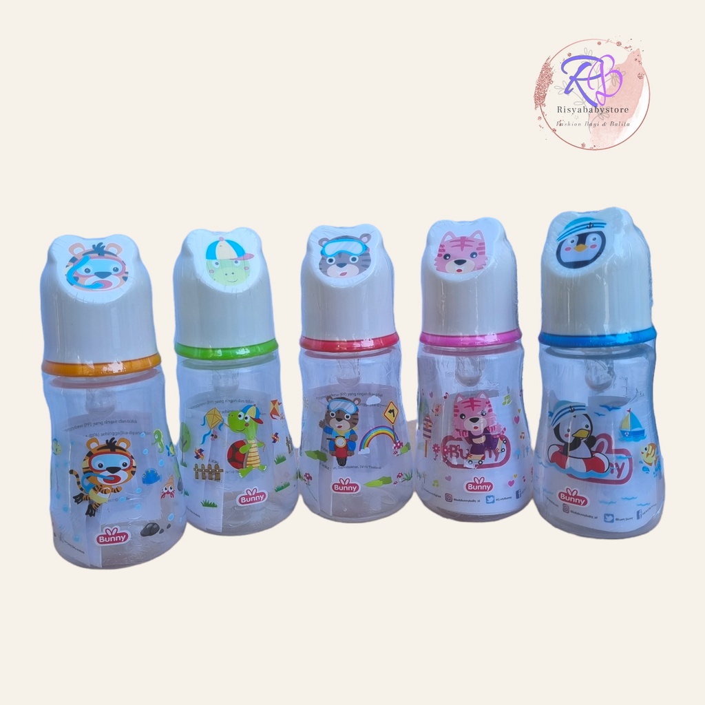 LustyBunny Gigl Bottle Botol Susu With Printed Hood 125 ml / 250 ML/ 8OZ