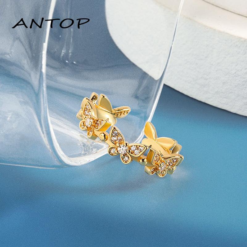 Butterfly Cincin Model Terbuka Desain Kupu-Kupu Gaya Simple Adjustable Untuk Wanita