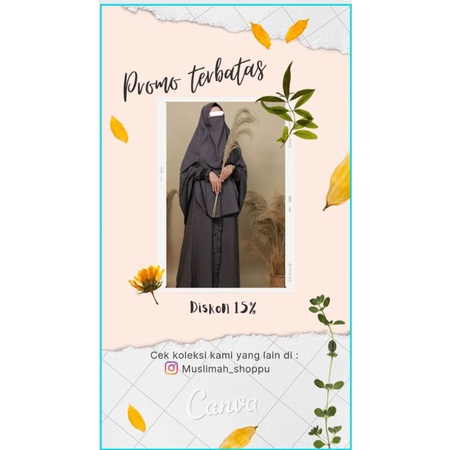 Nadira set gamis cantik syari bisa couple