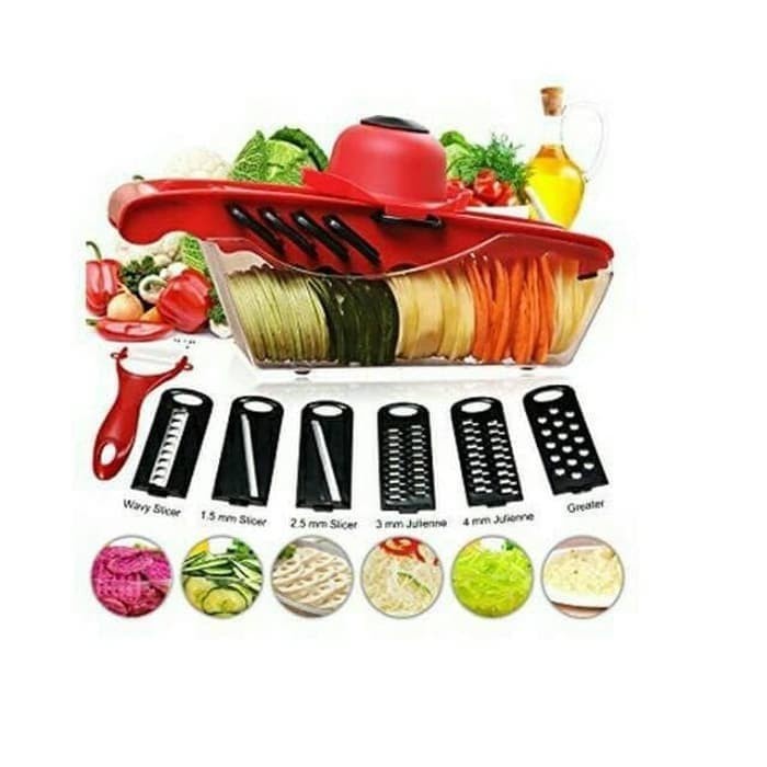 Mandoline Slicer Vegetable 7 in 1 Peeler Serbaguna Parutan Multifungsi