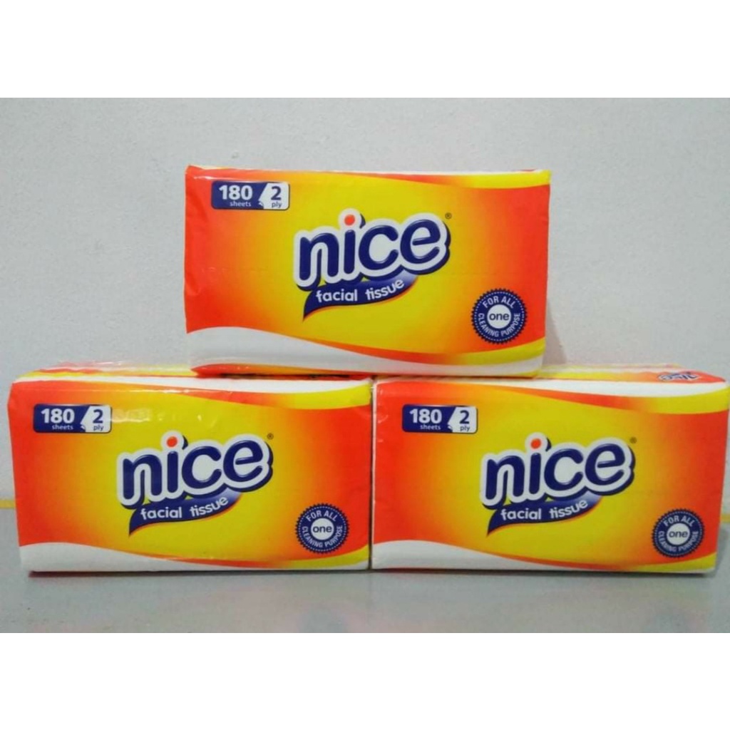 Tisu NICE - Clean Plus Facial Tissue 180 Sheets 2 Ply