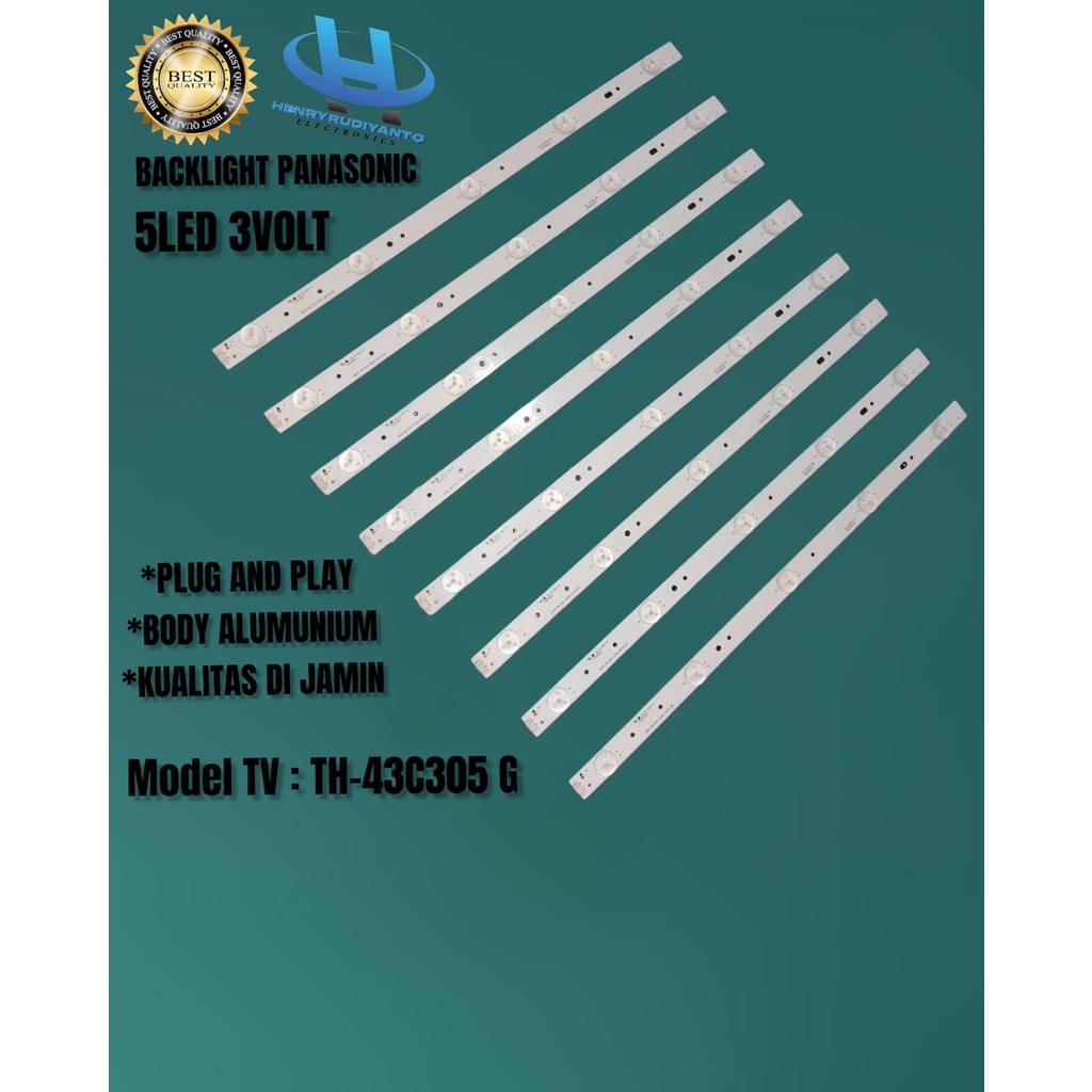 BACKLIGHT PANASONIC LED 43 INCH TH-43C305-G LAMPU BL TV PANASONIC 43