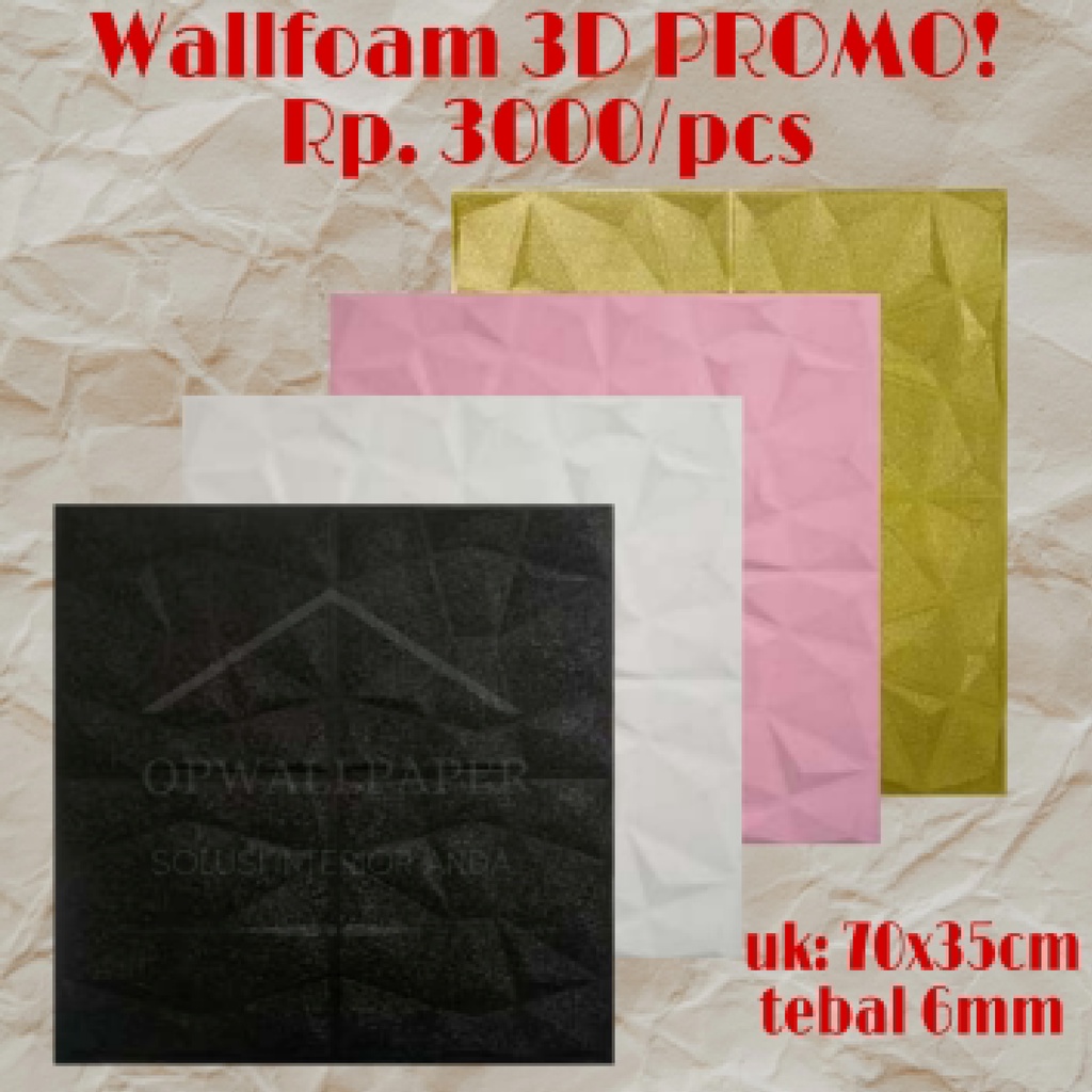 Wallfoam PROMO pot 80% termurah kode Q piramid BARANG RIJECT/ SISA PRODUKSI