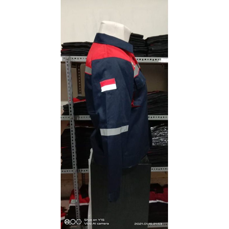 WEARPACK SAFETY / KEMEJA SAFETY / BAJU SAFETY LENGAN PANJANG / BAJU PROYEK KEREN / BAJU KERJA PRIA PROYEK / BAJU KERJA PIRA LAPANGAN / BAJU MEKANIK / BAJU WEARPACK / WERFAK PRIA KERJA / BAJU WEARPACK KERJA PROYEK / BAJU TAMBANG / DONGKER MERAH