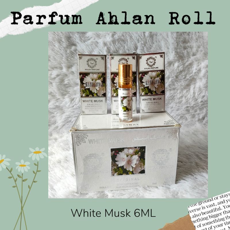 Ahlan parfum / parfum oles White musk 6ML Ori