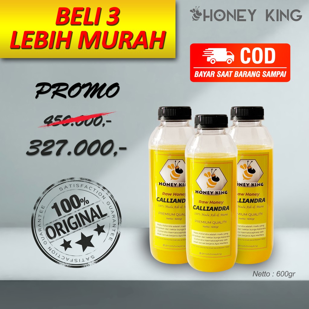 

Madu Asli Murni HONEY KING CALLIANDRA 600gr 100% ORIGINAL (3 Bottles)