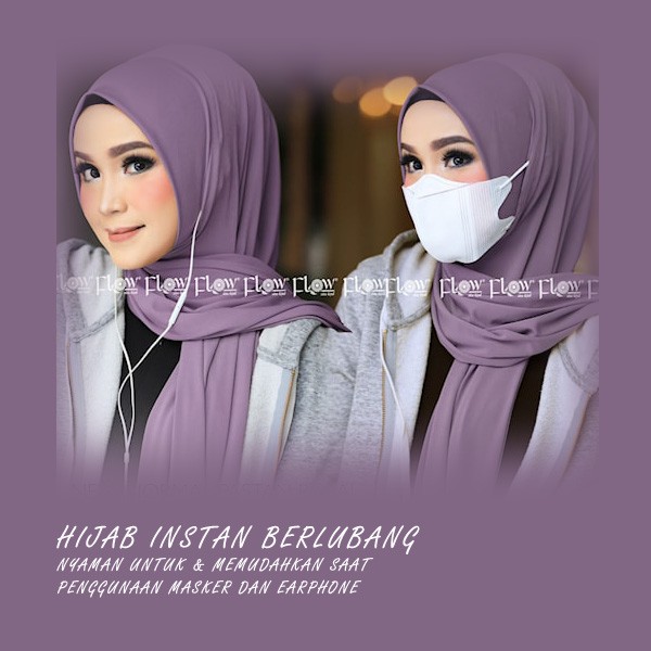 Jilbab Hijab Kerudung Instan Instant Bergo Segi Empat Segiempat Square Panjang Syari Polos Motif Jum