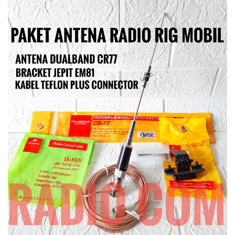 PAKET ANTENA MOBIL DUALBAND CR77 / PAKET ANTENA RADIO RIG DUALBAND VHF UHF CR77 TO ANTENA RIG MINI
