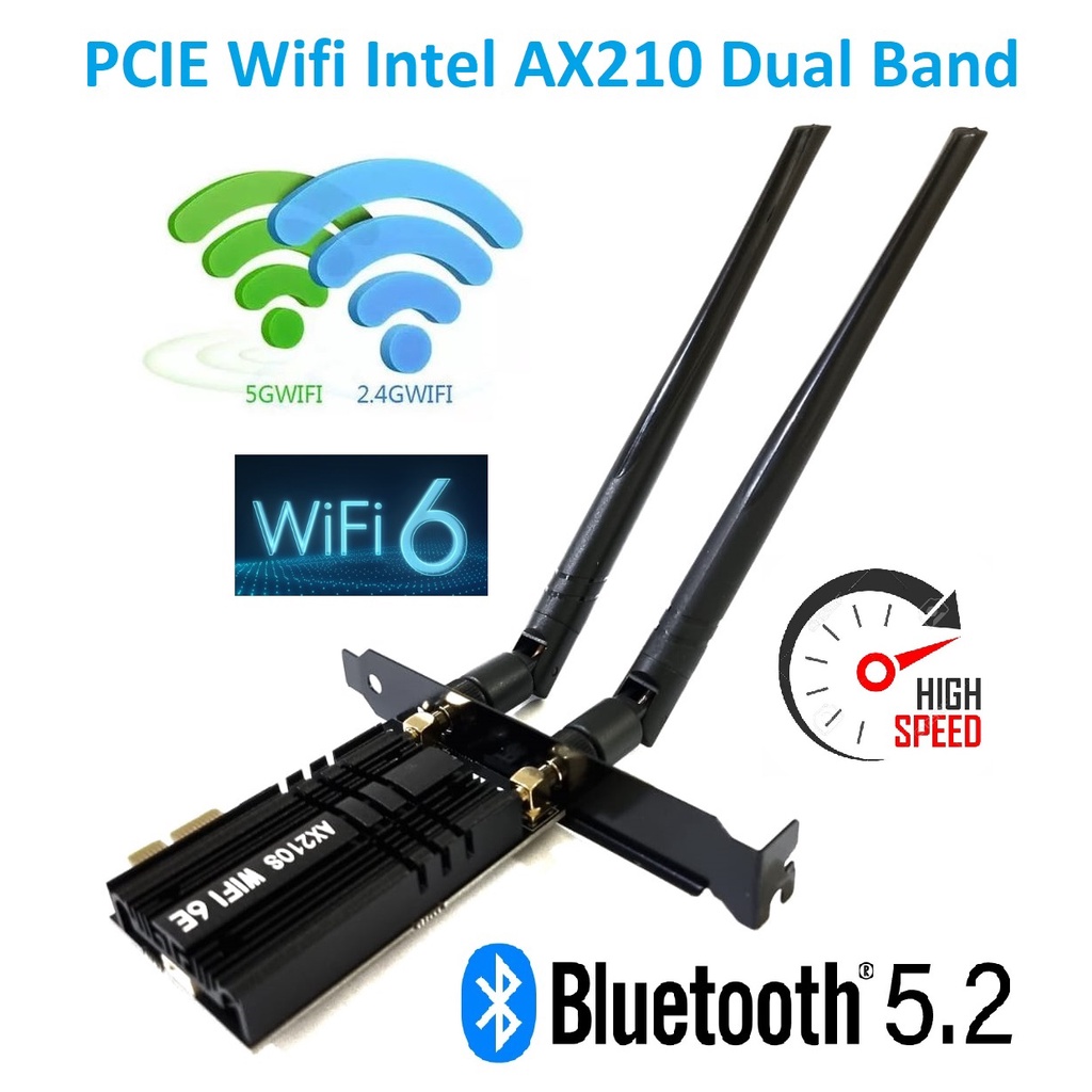 PCIE Wifi Intel AX210 Dual Band Bluetooth High Speed PCI WIFI 6