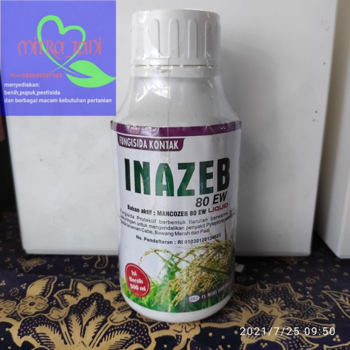 Fungisida Kontak mankozeb cair INAZEB 80EW isi 500ml dr Mitra Agro