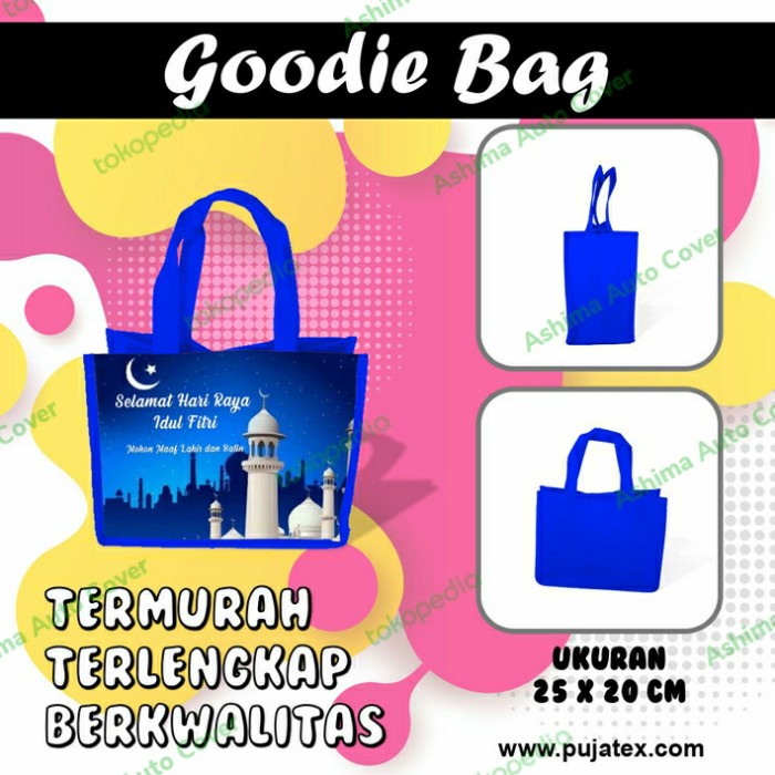

tas goodie bag nasi kotak aqiqah tema Idul fitri, size 25*20*20, ready