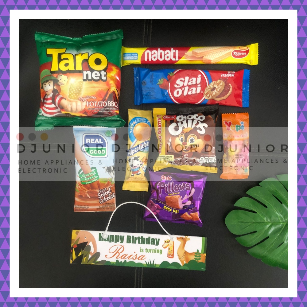 DJR - PAKET SNACK ULANG TAHUN ANAK / BINGKISAN ULTAH / HAMPERS LEBARAN IDUL FITRI / SOUVENIR ULANGTAHUN ANAK