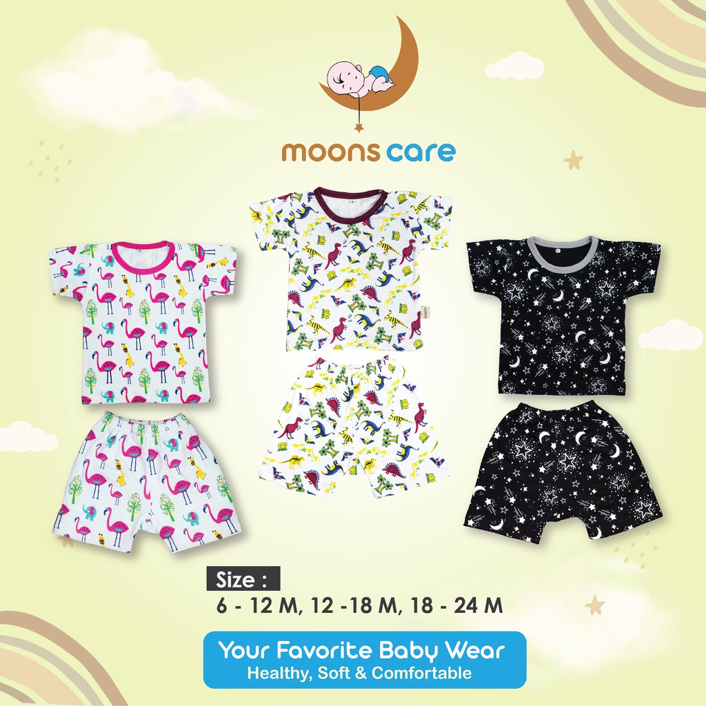 NEWBORN MOONS  STELAN PENDEK PREMIUM BABYMOON STELAN BAJU BARU LAHIR BAJU BAYI BAJU PANJANG KUTUNG n