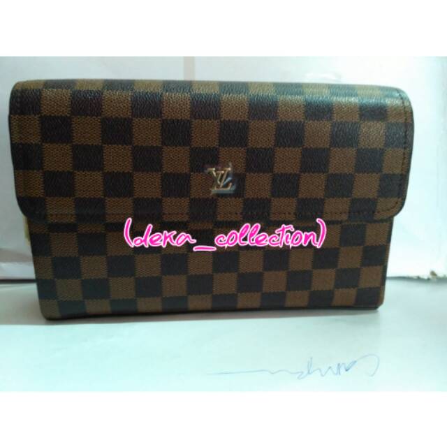 Handbag/tas tangan/clutch pria/wanita LOUIS VUITTON DAMIER BROWN