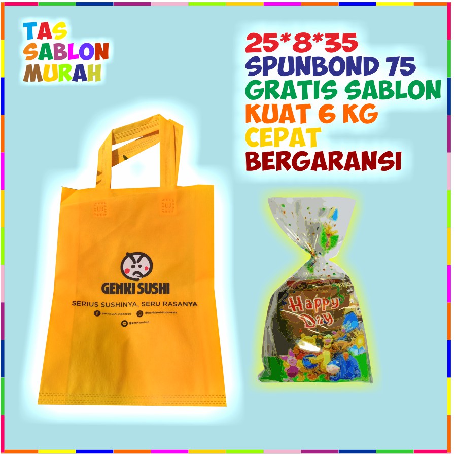 

Goodie Bag Sablon Spunbond Cocok untuk Ulang Tahun