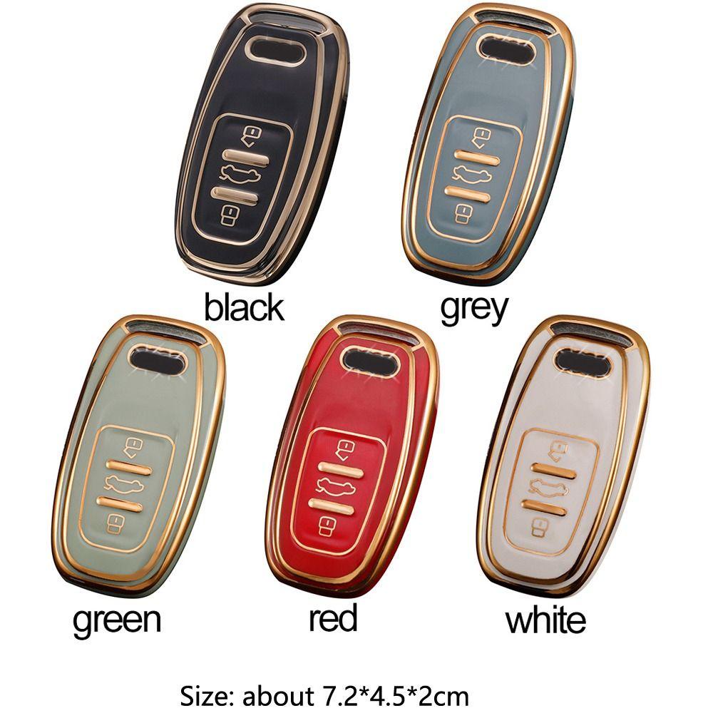 Populer Remote Key Case Lembut TPU Aksesoris Mobil Pelindung Key Fob Cover Untuk Audi A1 A3 A4 A5 A6