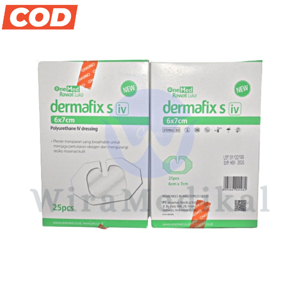 Dermafix S 6x7 IV  Onemed  Plester Transparan One Med  Plester Anti Air OneMed - isi 25