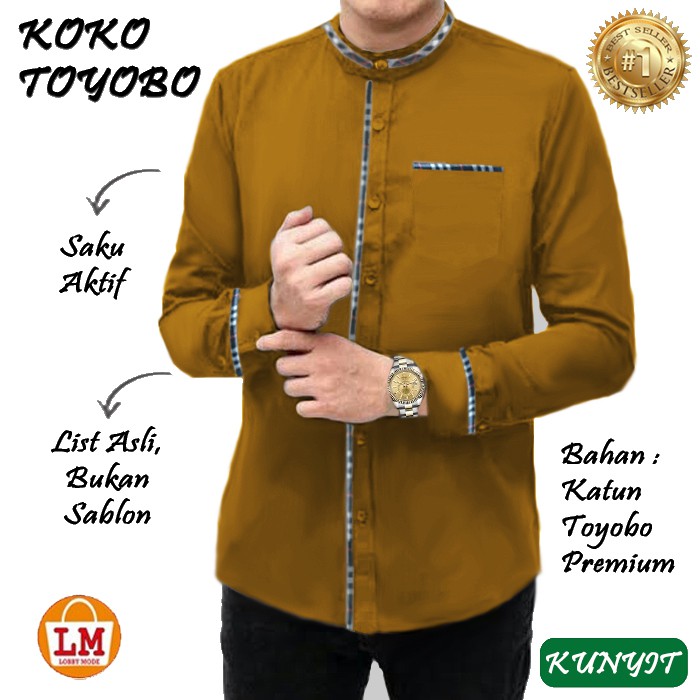 Baju Kemeja Koko Pria Lengan Panjang Terbaru 2021 KOKO TOYOBO LMS 14747-14755