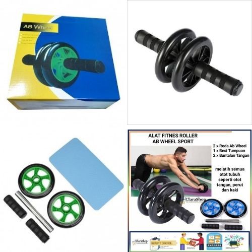 Fitness Roller Alat Gym Body Sixthpack Otot Perut AB Wheel Sport 111140