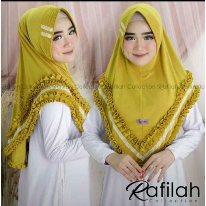 JILBAB INSTAN RAFILAH JERSEY REMPEL