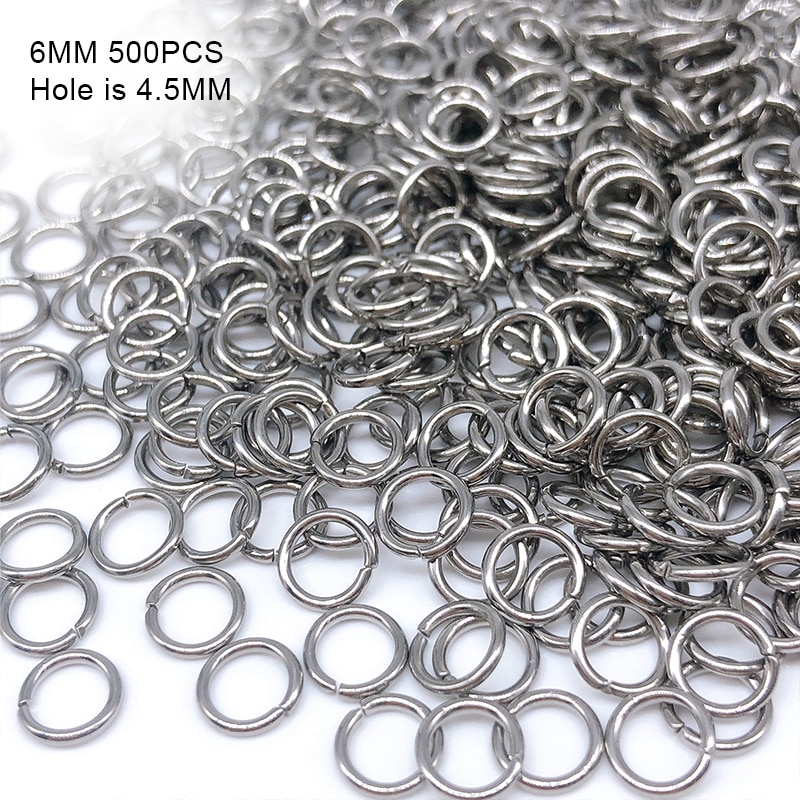 4 5 6mm 500pcs/lot Silver color Connector Stainless Steel Jump Rings DIY Jewelry Findings Components Split single Open ring