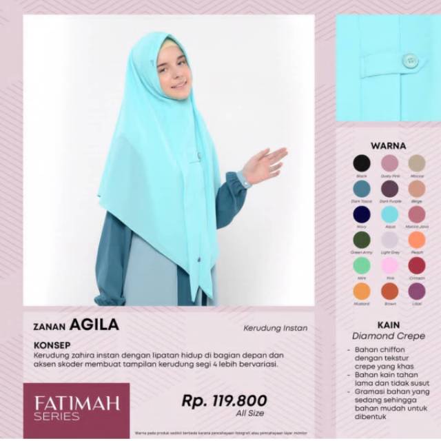 Kerudung Segiempat instant ZANAN AGILA Rabbani