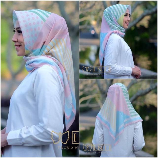 HIJAB SEGIEMPAT INJI SCRAFT HIJAB CANTIK